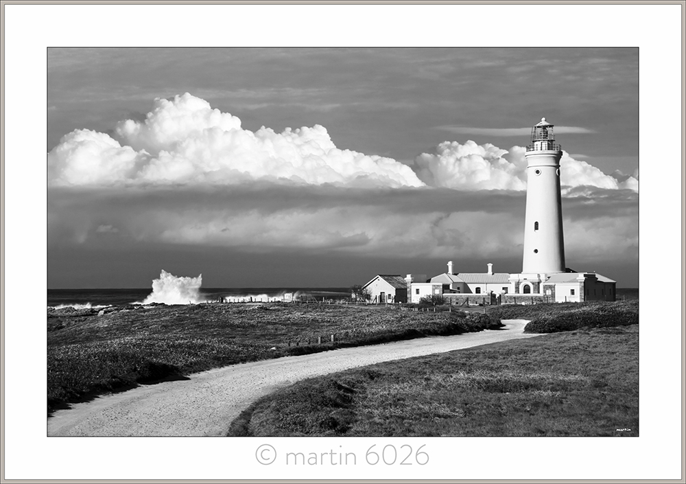 Lighthouse Old Road B&W
